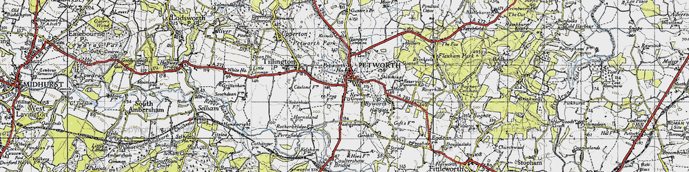 Old map of Petworth in 1940