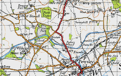Old map of Bristow Br in 1940