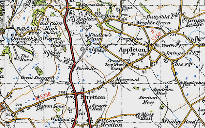 Old map of Pewterspear in 1947