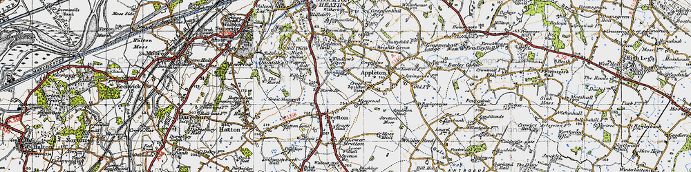 Old map of Pewterspear in 1947
