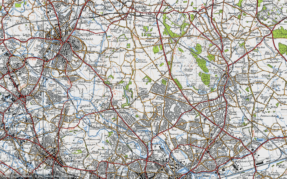 Old Map of Pheasey, 1946 in 1946