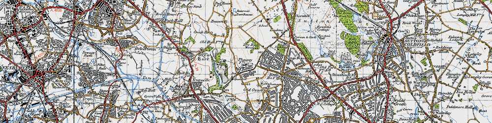 Old map of Pheasey in 1946
