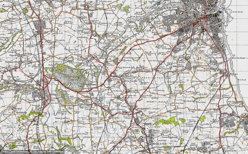 Old Map of Philadelphia, 1947 in 1947