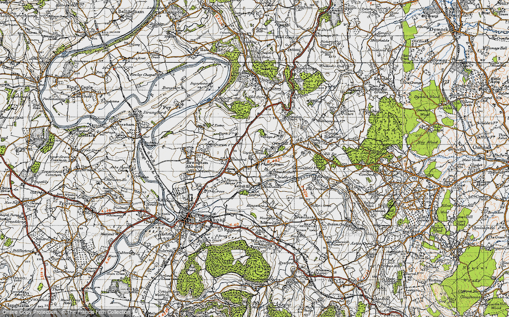 Old Map of Phocle Green, 1947 in 1947
