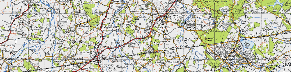 Old map of Ashley in 1940