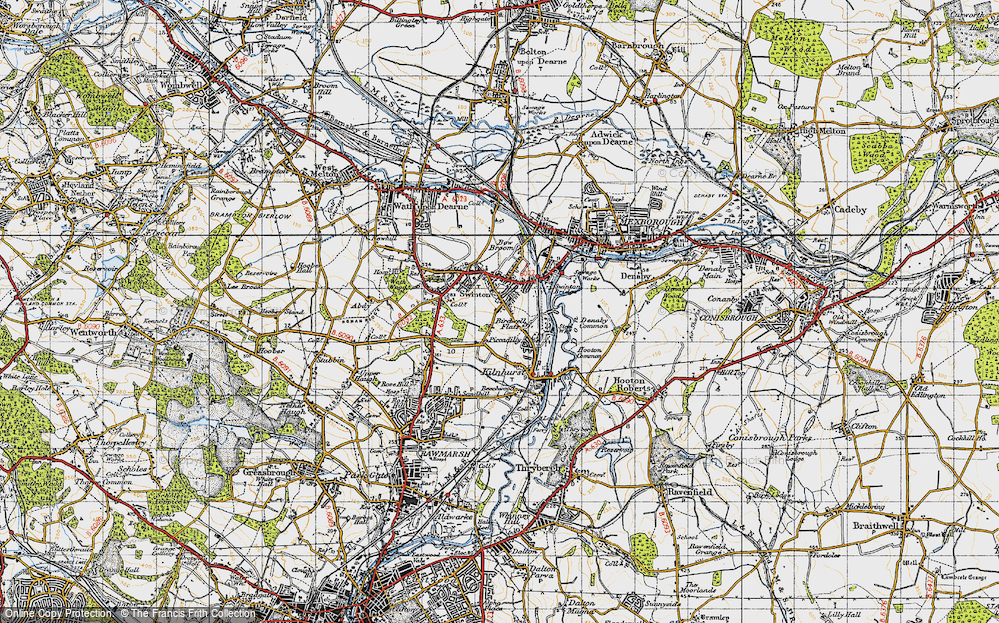 Old Map of Piccadilly, 1947 in 1947