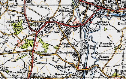 Old map of Piccadilly in 1947