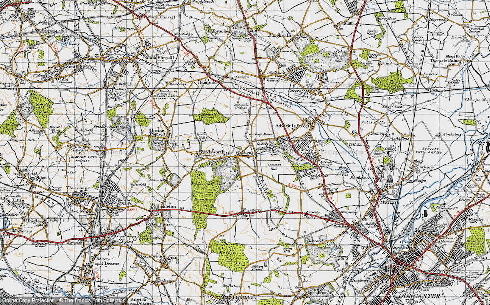 Old Map of Pickburn, 1947 in 1947