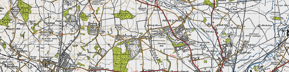 Old map of Pickburn in 1947