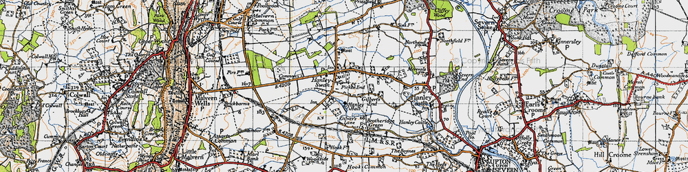 Old map of Picken End in 1947