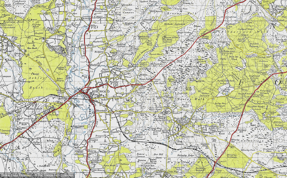 Old Map of Picket Hill, 1940 in 1940