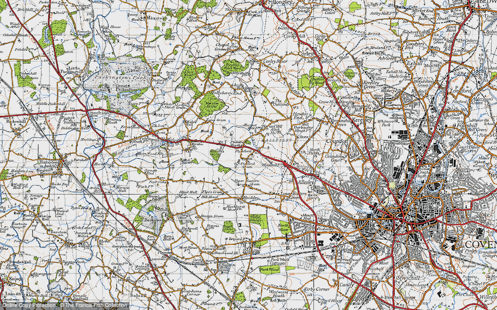 Old Map of Pickford Green, 1947 in 1947