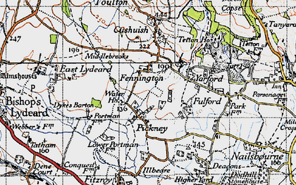 Old map of Pickney in 1946