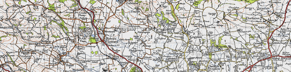 Old map of Pickney in 1946