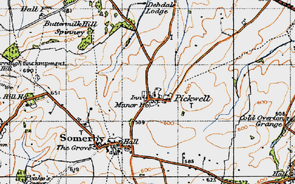 Old map of Pickwell in 1946