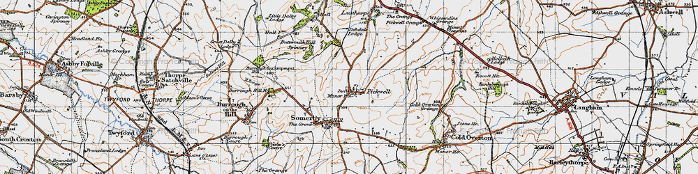 Old map of Pickwell in 1946