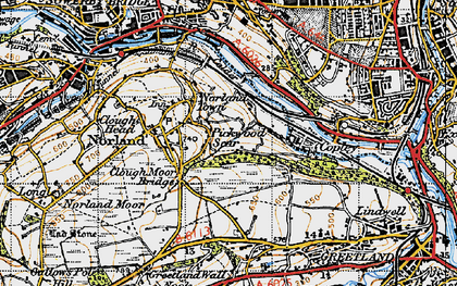 Old map of Pickwood Scar in 1947