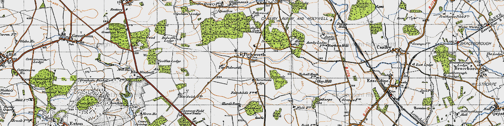 Old map of Woodhead in 1946