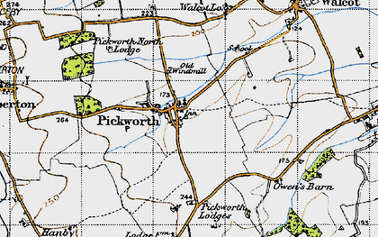 Old map of Pickworth in 1946