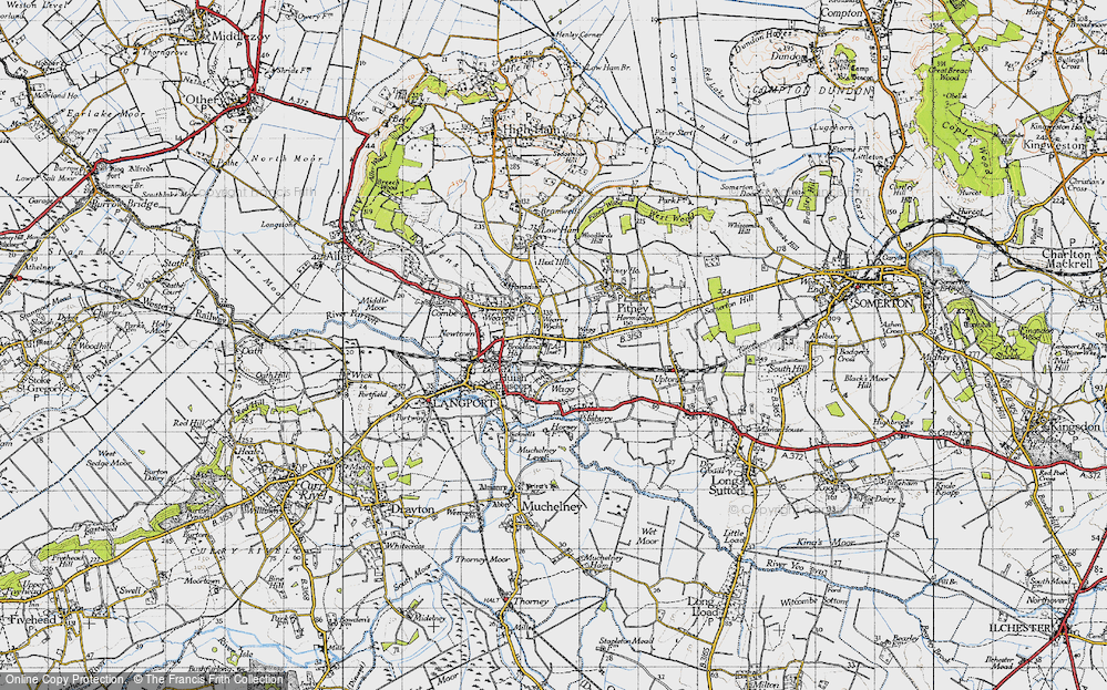 Old Map of Pict's Hill, 1945 in 1945