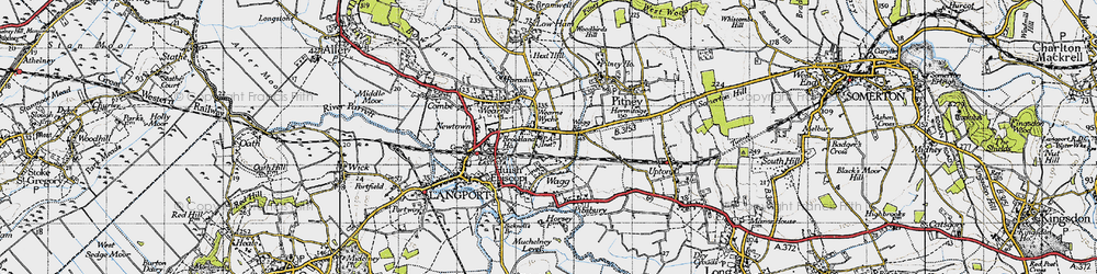 Old map of Pict's Hill in 1945