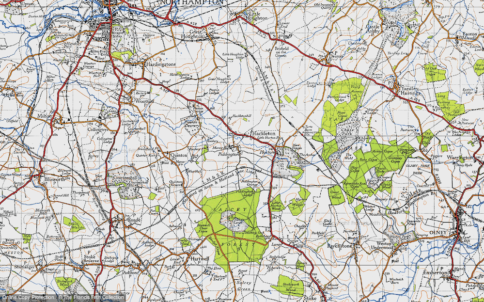 Old Map of Piddington, 1946 in 1946