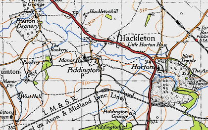 Old map of Piddington in 1946