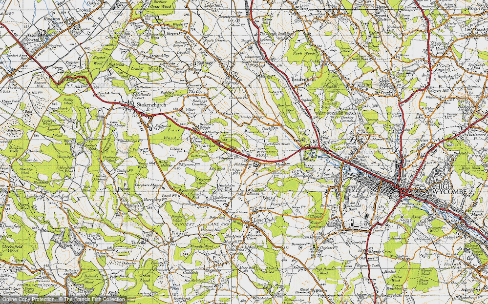 Old Map of Piddington, 1947 in 1947