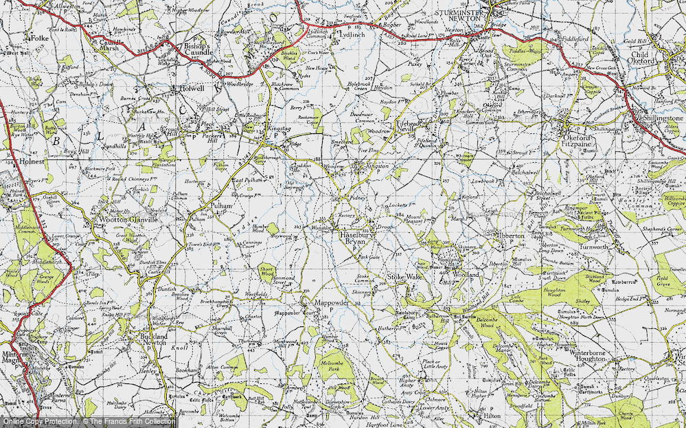 Old Map of Pidney, 1945 in 1945