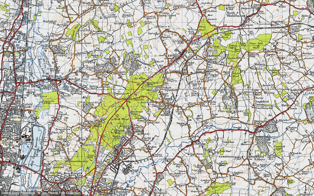 Old Map of Historic Map covering Ambresbury Banks in 1946