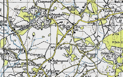 Old map of Pig Oak in 1940