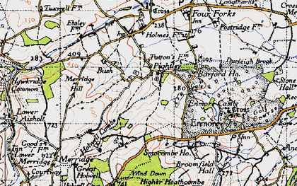 Old map of Barford Ho in 1946