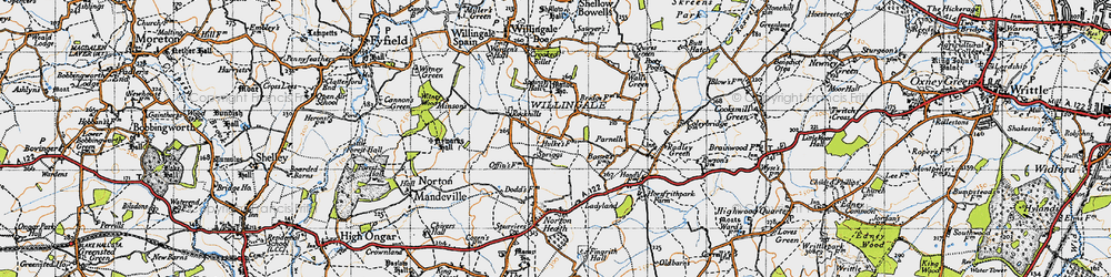 Old map of Pigstye Green in 1946