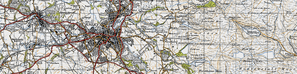 Old map of Pike Hill in 1947