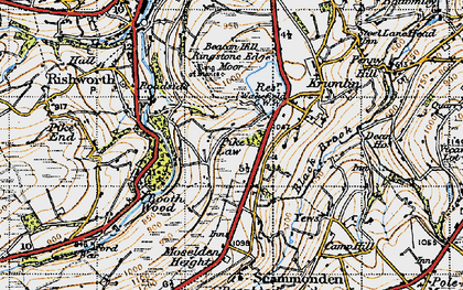 Old map of Moselden Height in 1947