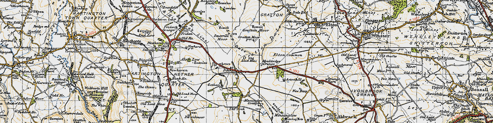 Old map of Pikehall in 1947