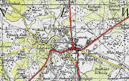 Old map of Pikeshill in 1940