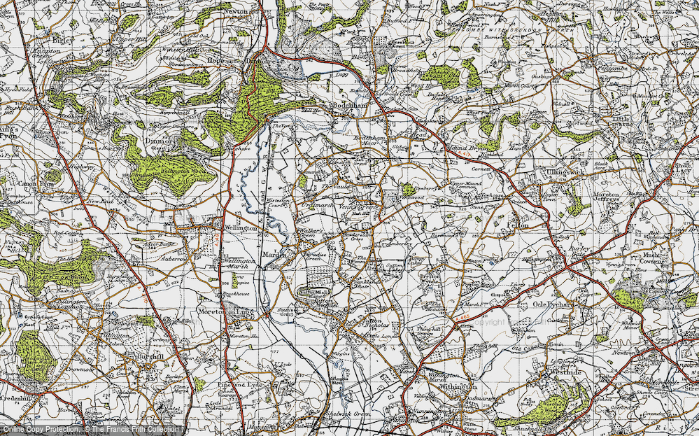 Old Map of Pikestye, 1947 in 1947