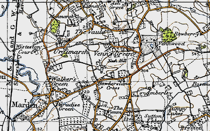 Old map of Pikestye in 1947