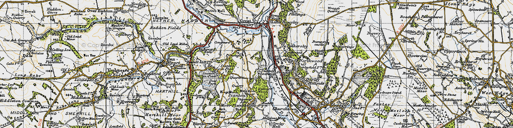 Old map of Pilhough in 1947