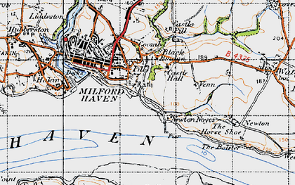 Old map of Pill in 1946