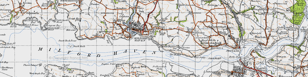 Old map of Pill in 1946