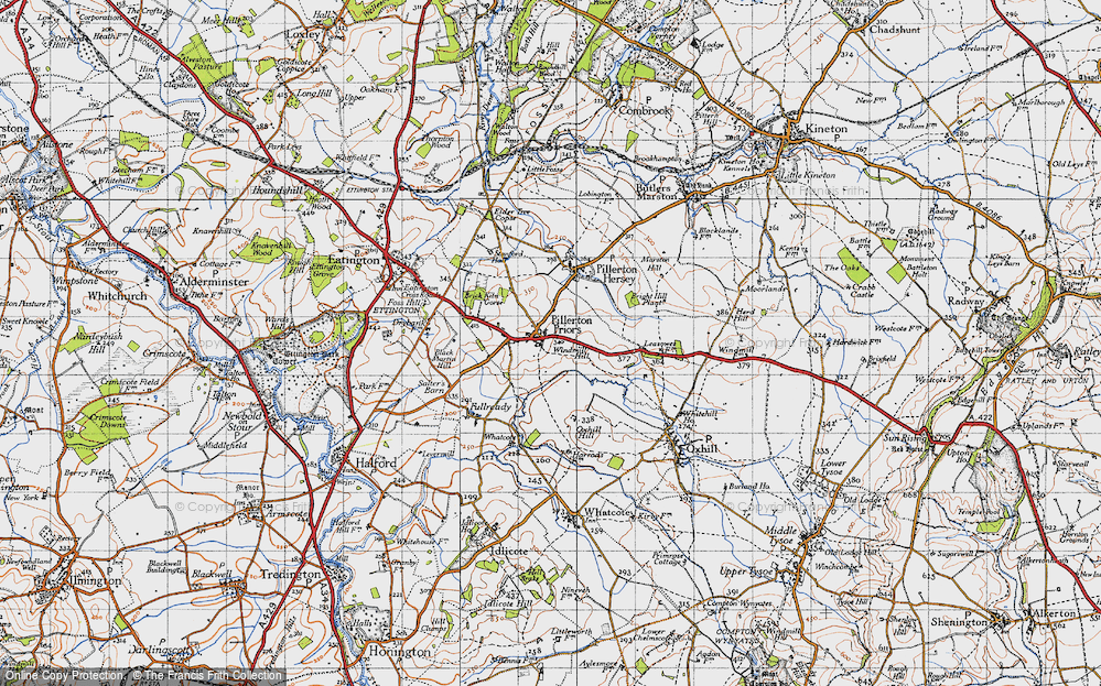 Old Map of Pillerton Priors, 1946 in 1946