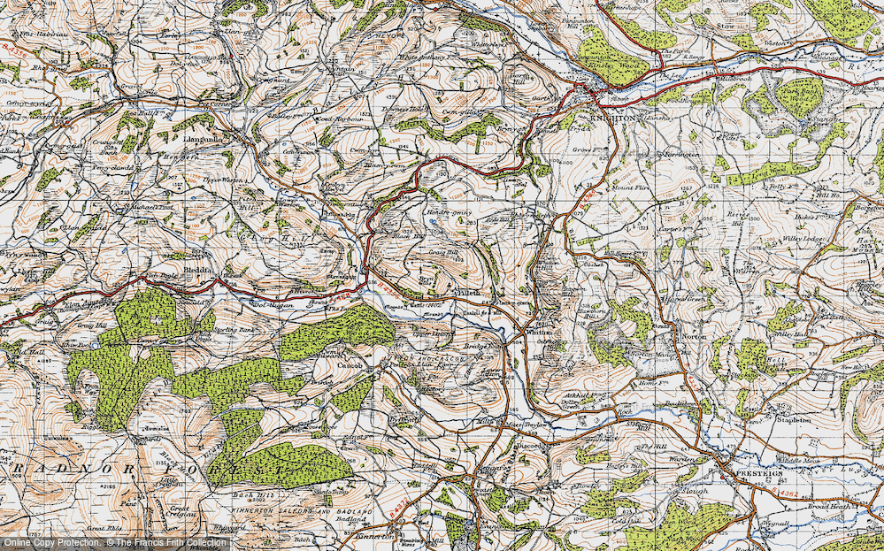 Old Map of Pilleth, 1947 in 1947