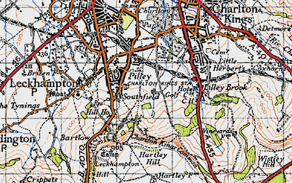 Old map of Pilley in 1946