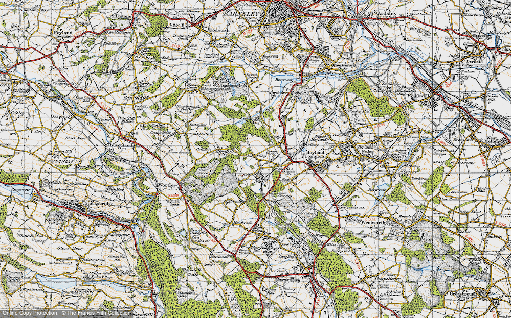 Old Map of Pilley, 1947 in 1947