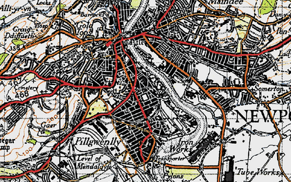 Old map of Pillgwenlly in 1946