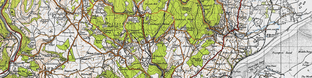 Old map of Pillowell in 1946