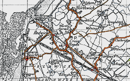 Old map of Pilning in 1946