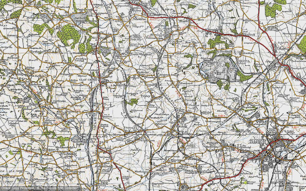 Old Map of Pilsley, 1947 in 1947